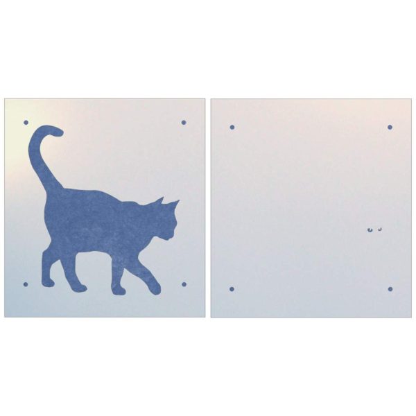Black cat 1 stencil blue - The Artful Stencil