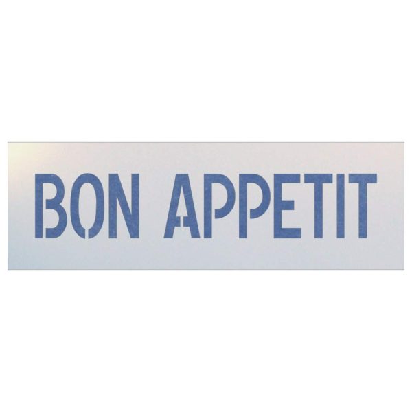 Bon Appetit Stencil Template - The Artful Stencil