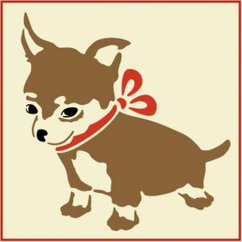 Chihuahua puppy stencil template - The Artful Stencil