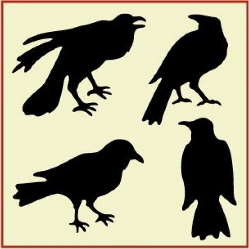 Crow flock 1 stencil - The Artful Stencil