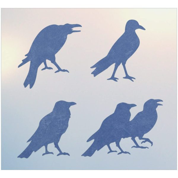Crow flock 2 stencil - The Artful Stencil