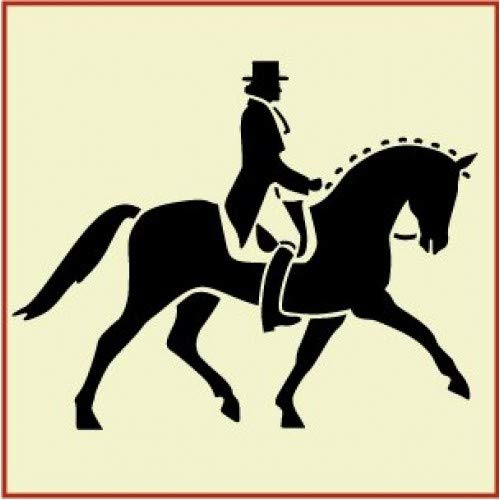 Dressage Horse With Rider Stencil - The Artful Stencil