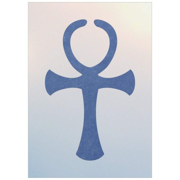 Egyptian ankh blue - The Artful Stencil