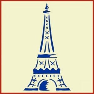 Eiffel Tower 2 Stencil Template - The Artful Stencil