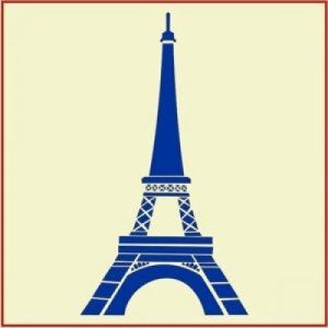 Eiffel Tower Stencil Template - The Artful Stencil
