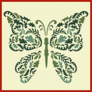 Fern Butterfly Stencil Template - The Artful Stencil
