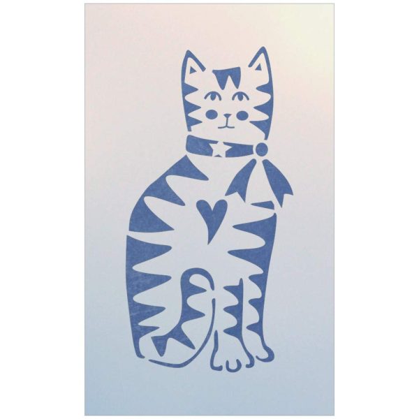 Folk Cat Stencil Template - The Artful Stencil