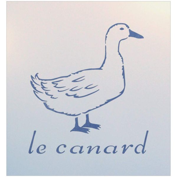 French duck le canard blue stencil template - The Artful Stencil