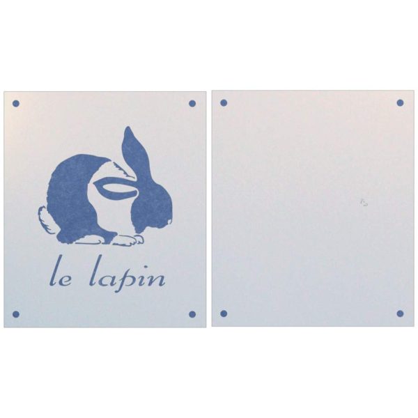 French rabbit - le lapin - stencil template blue - The Artful Stencil