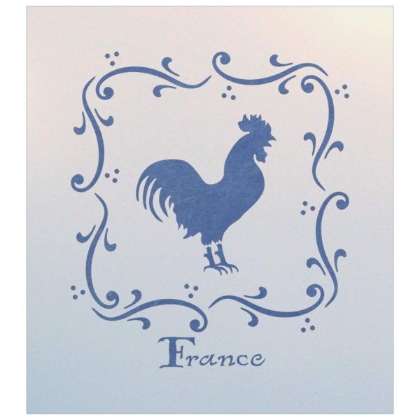 French rooster stencil template - The Artful Stencil