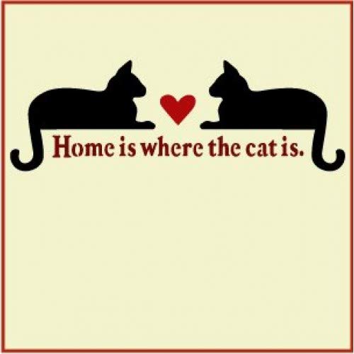 Home is where the cat is sign stencil - The Artful Stencil