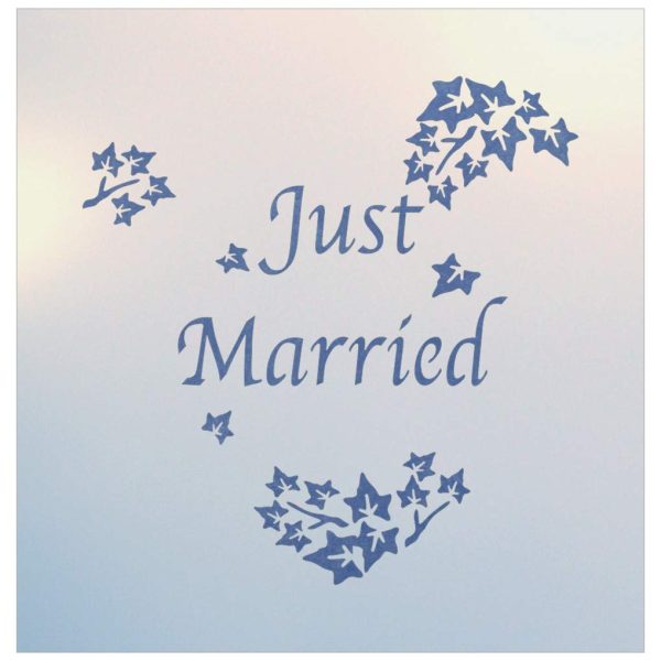 Just Married Ivy Stencil Template - The Artful Stencil