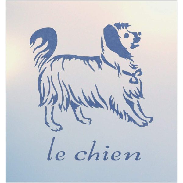 Le chien French dog stencil template - The Artful Stencil