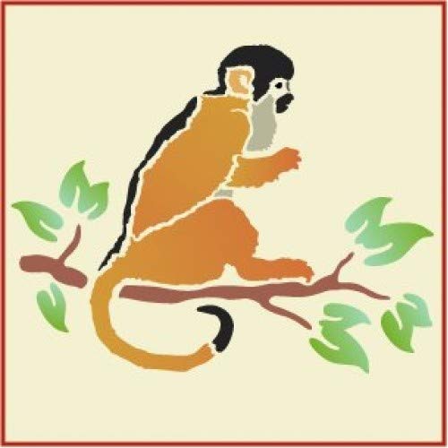 Monkey 1 Stencil Template - The Artful Stencil