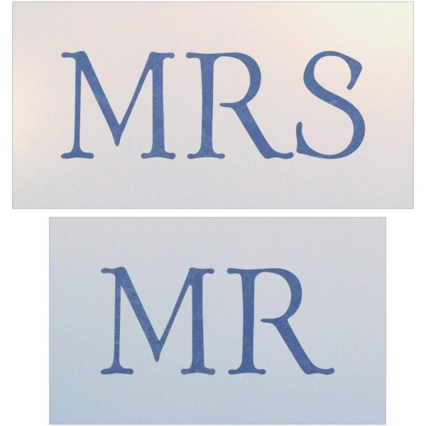Mr Mrs Chair Signs Stencil Template - The Artful Stencil