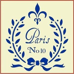 Paris bow stencil template - The Artful Stencil