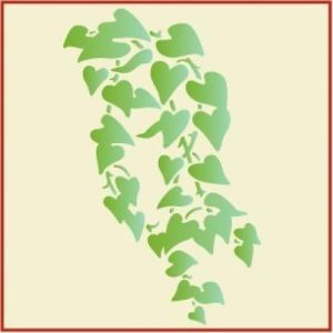 Philodendron leaf stencil template - The Artful Stencil