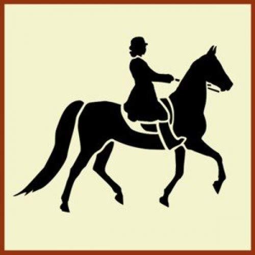 Saddlebred Horse With Rider Stencil - The Artful Stencil