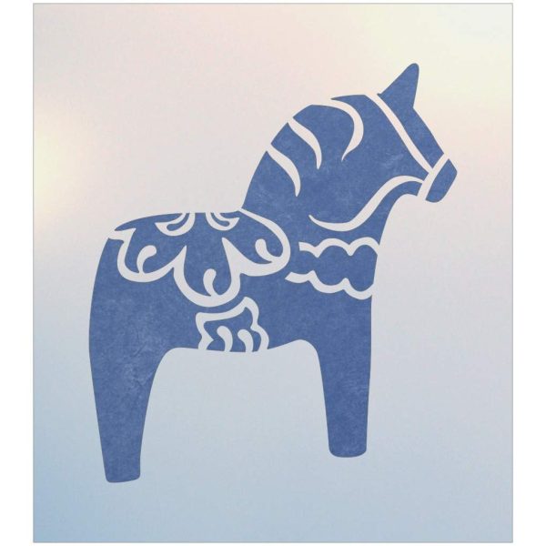Swedish dala horse stencil