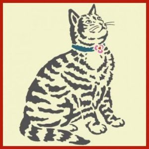 Tabby Cat 1 Stencil - The Artful Stencil