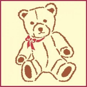 Teddy Bear Stencil 1 - The Artful Stencil