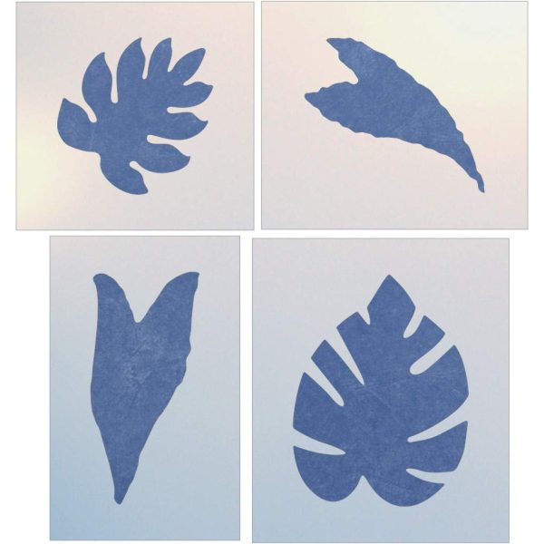 Tropical leaves stencil - The Artful Stencil