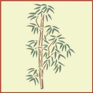 Bamboo Tree Stencil Template - The Artful Stencil