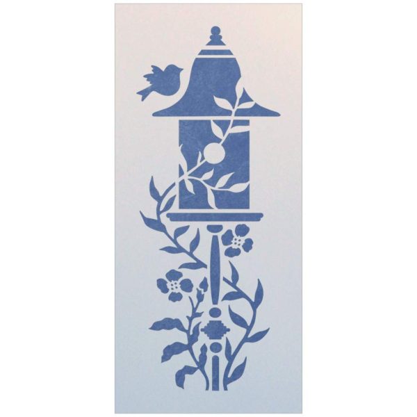 Birdhouse Garden Stencil Template - The Artful Stencil