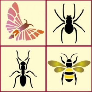 Bugs Set Stencil Template - The Artful Stencil