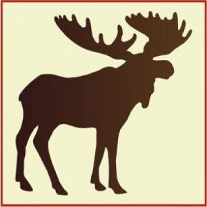 Canadian Moose Stencil Template - The Artful Stencil