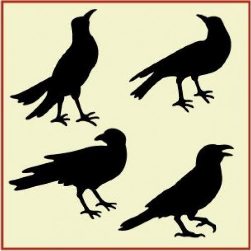Crow flock 3- Artful stencil
