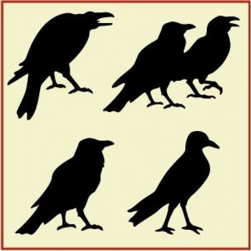Crow flock 2 stencil - The Artful Stencil