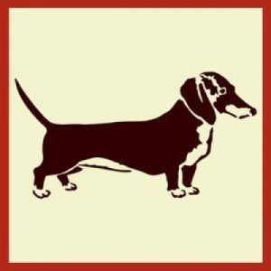 Dachshund Dog Stencil Template - The Artful Stencil
