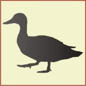 Duck 1 Stencil Template - The Artful Stencil