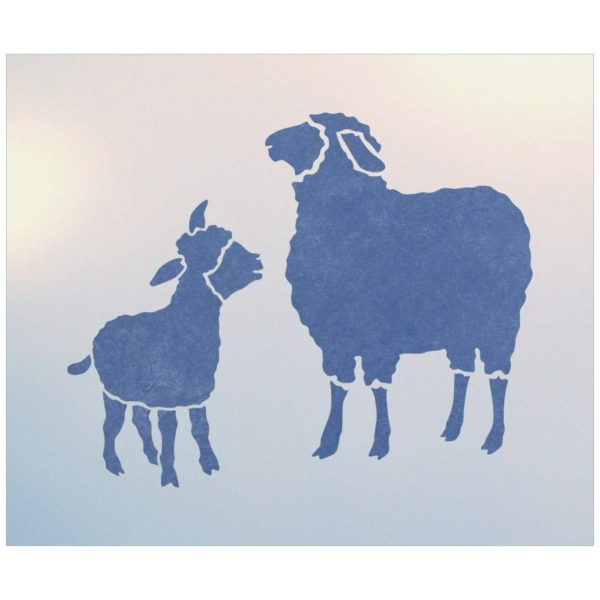 Easter Sheep Stencil Template - The Artful Stencil