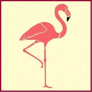 Flamingo 1 Stencil Template - The Artful Stencil