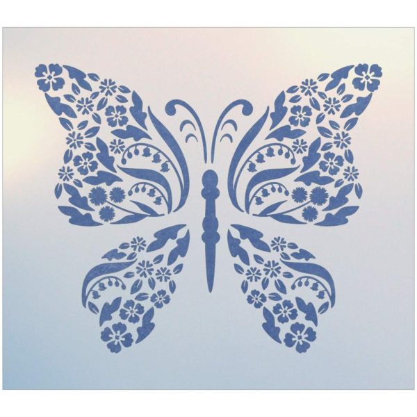 Flower Butterfly Stencil Template - The Artful Stencil