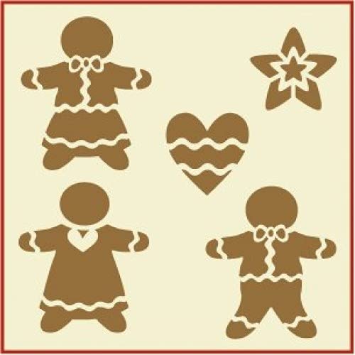 Gingerbread Boy & Girl Stencil - The Artful Stencil