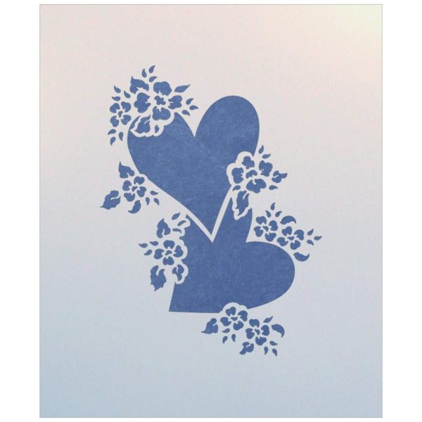 Hearts & Flowers Stencil Template - The Artful Stencil