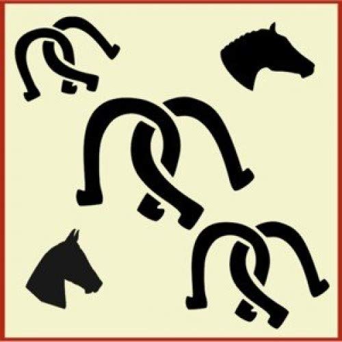 Horseshoe Set Stencil Template - The Artful Stencil