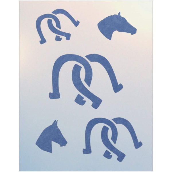 Horseshoe Set Stencil Template - The Artful Stencil