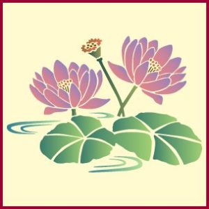 Lotus Flower Stencil Template - The Artful Stencil
