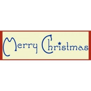 Merry Christmas 1 Sign Stencil - The Artful Stencil