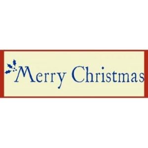 Merry Christmas 2 Sign Stencil - The Artful Stencil