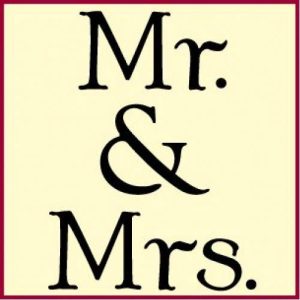 Mr. & Mrs. Wedding Banner Stencil - The Artful Stencil