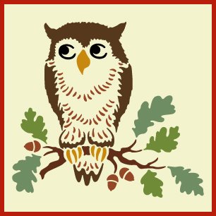Owl Bird Stencil Template - The Artful Stencil