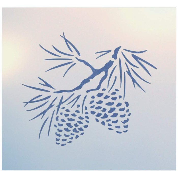 Pine Cone Stencil Template | The Artful Stencil