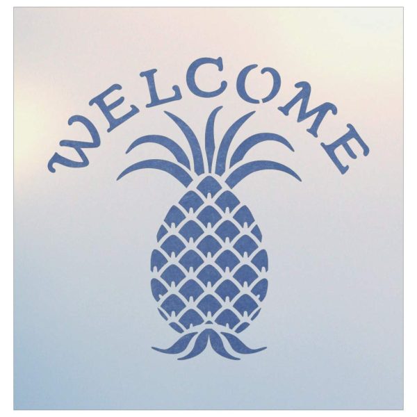 Pineapple Welcome Stencil Template - The Artful Stencil