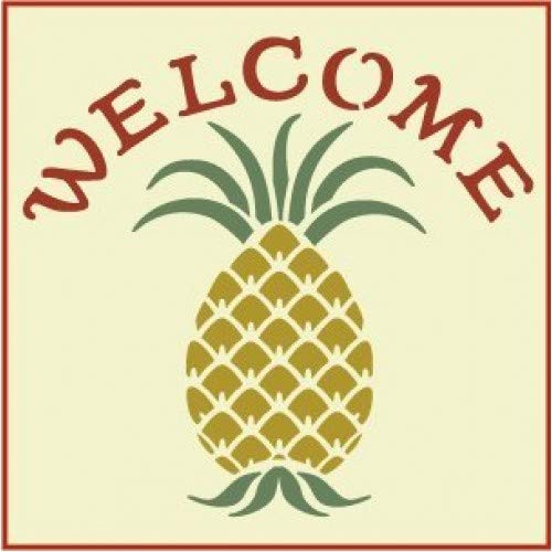 Pineapple Welcome Stencil Template - The Artful Stencil