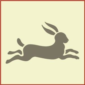 Running Rabbit Stencil Template - The Artful Stencil
